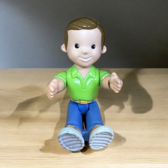 Vintage 1990s Fisher-Price My First Dollhouse Poseable Dad Father 4" Doll - Picture 2 of 6